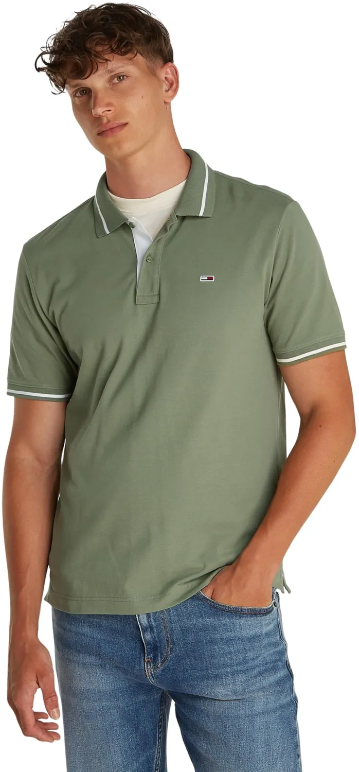Tommy Jeans Tipped Regular Fit Herren Poloshirt Kurzarm