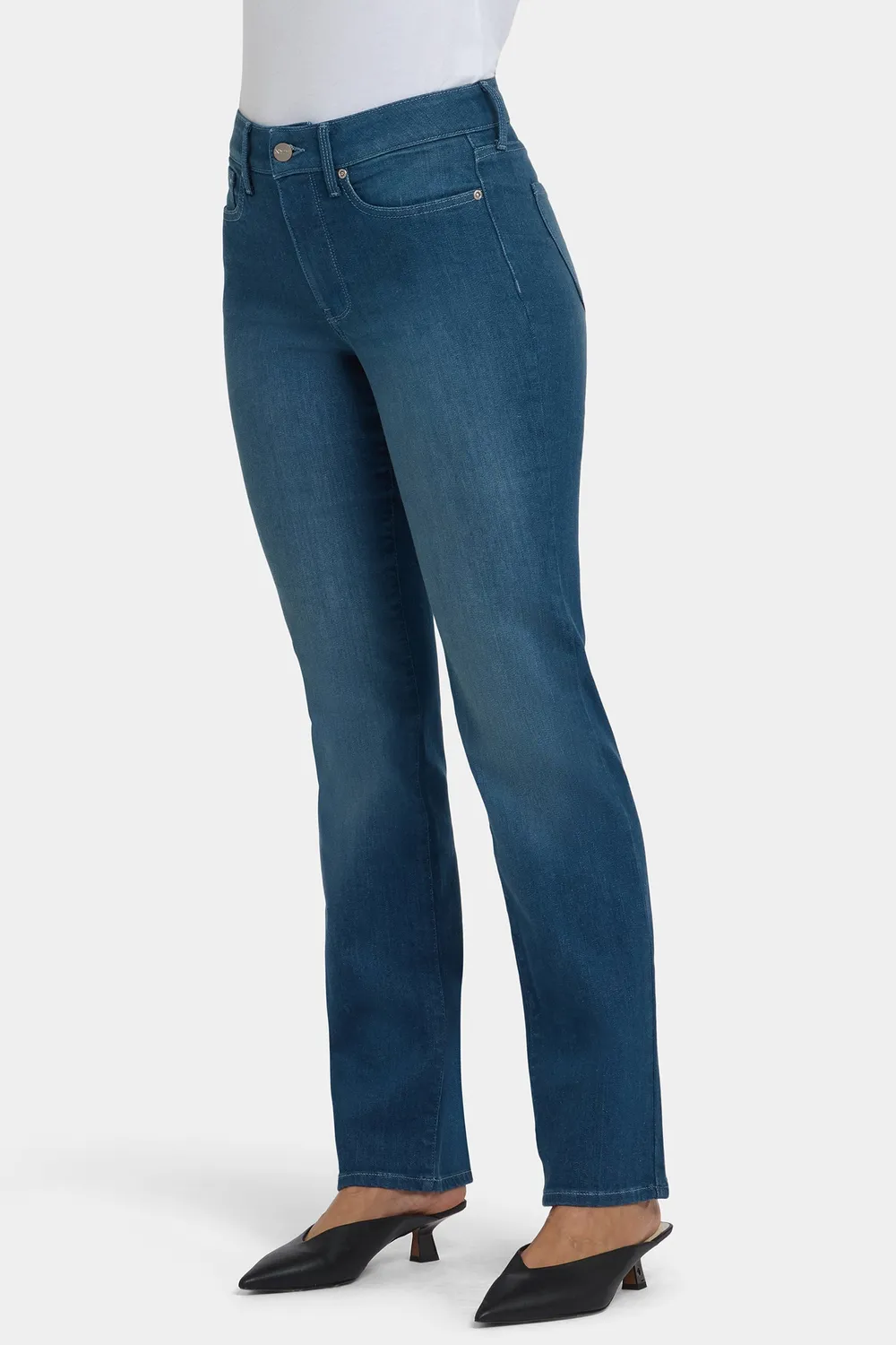 NYDJ Marilyn Straight Jeans Hugo Rain Dunkelblau