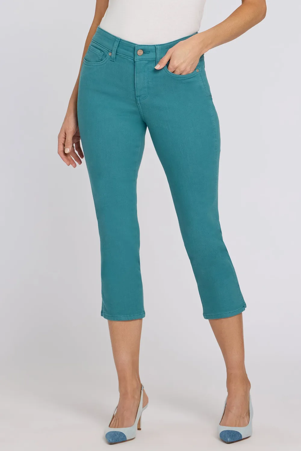 NYDJ Chloe Capri Jeans Harbor Blue Blau