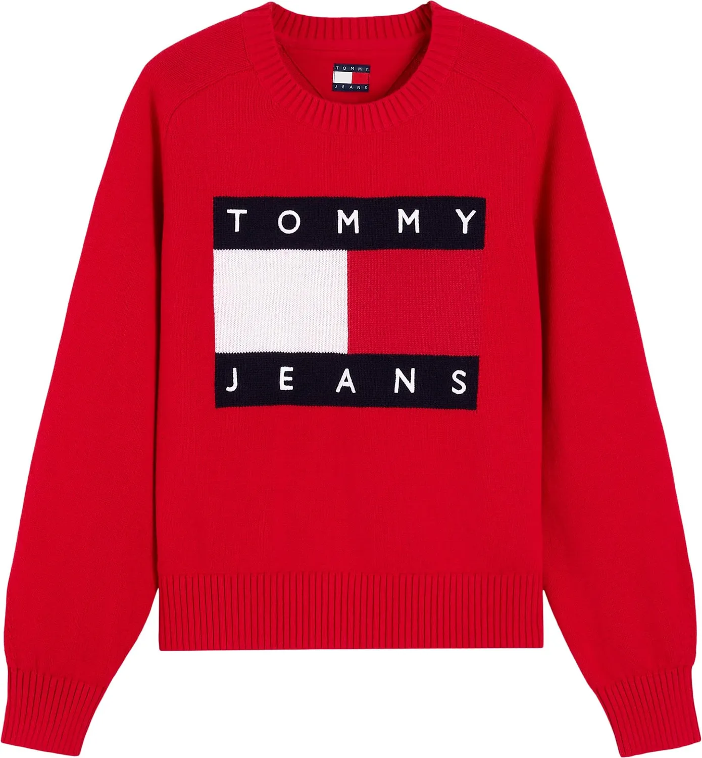 Tommy Jeans Flag Relaxed Fit Pullover Lavish Red 3XL