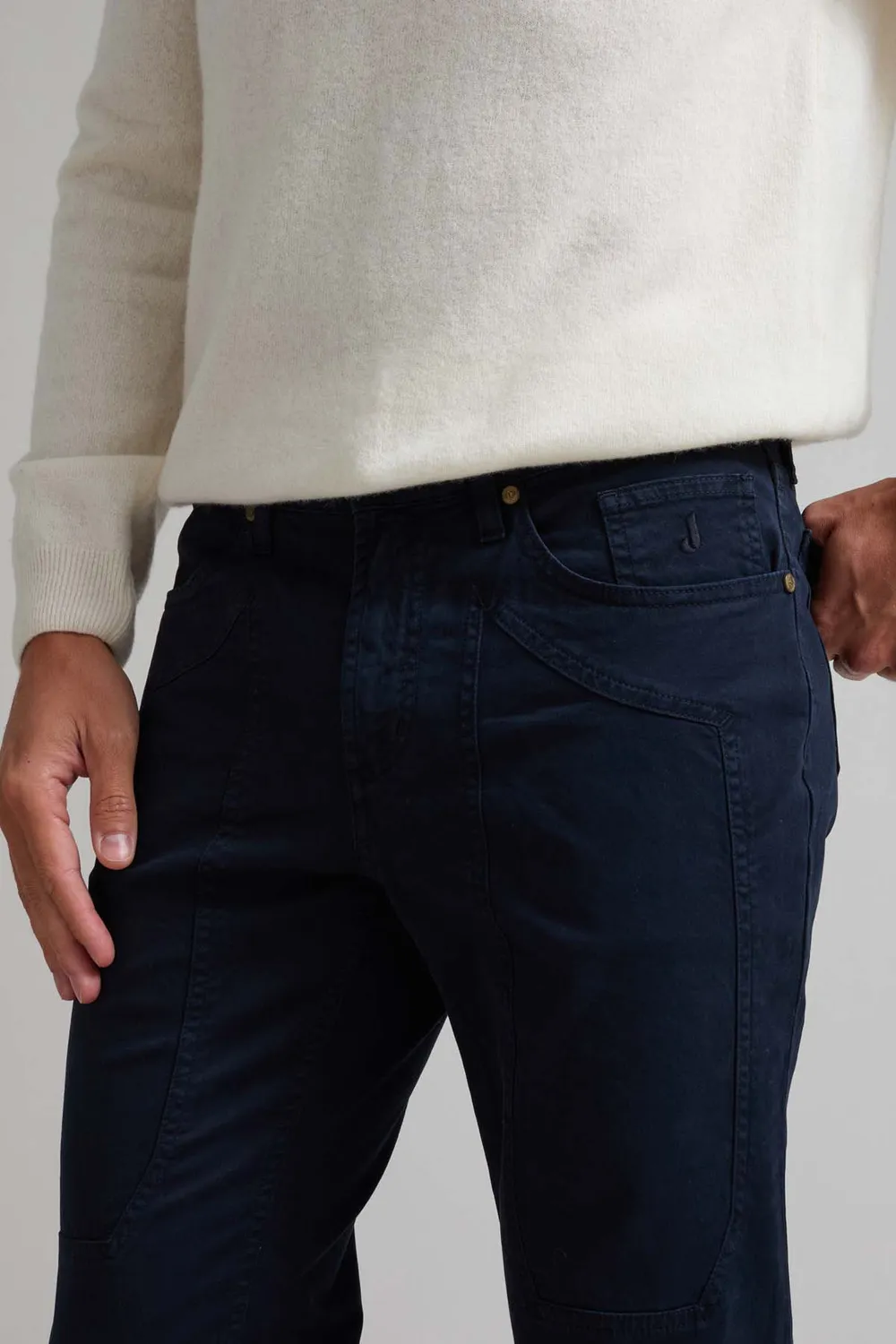 Jeckerson John Slim Fit Hose Herren blau Gabardine
