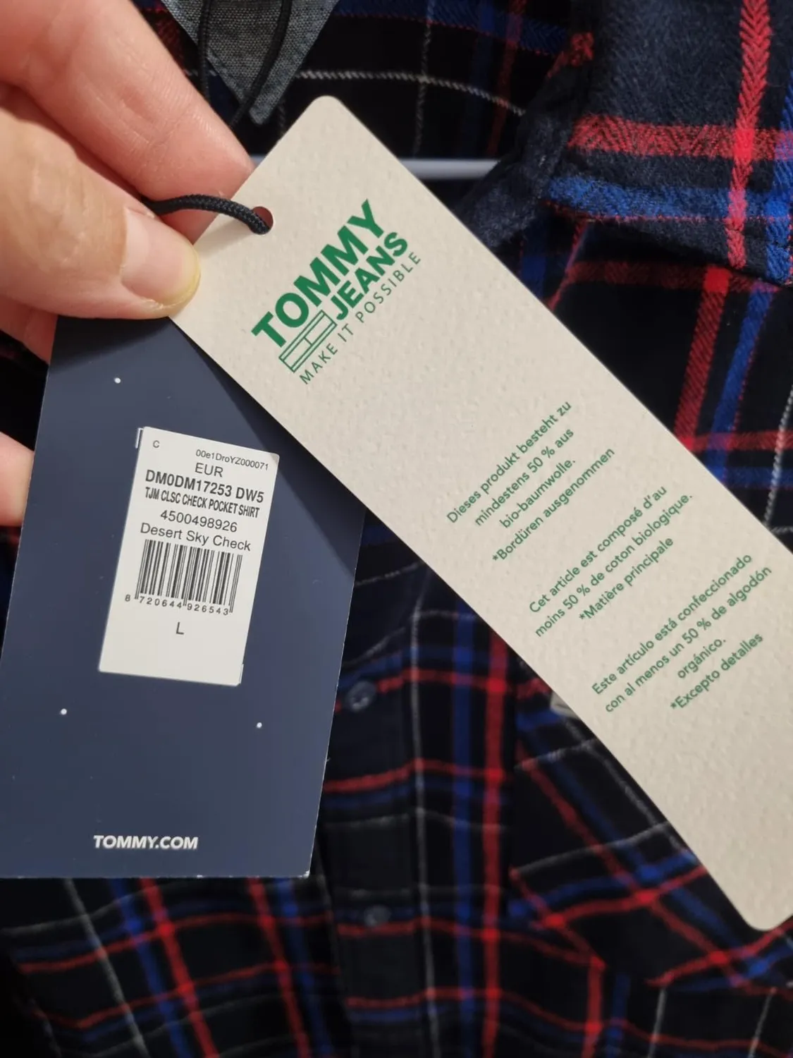 Tommy Jeans Check Pocket Freizeithemd Herren Karo