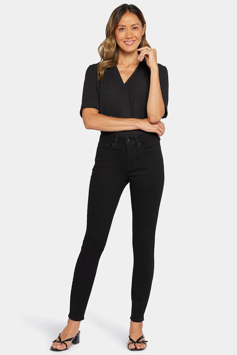 NYDJ Ami Skinny Skinny-Jeans Schwarz