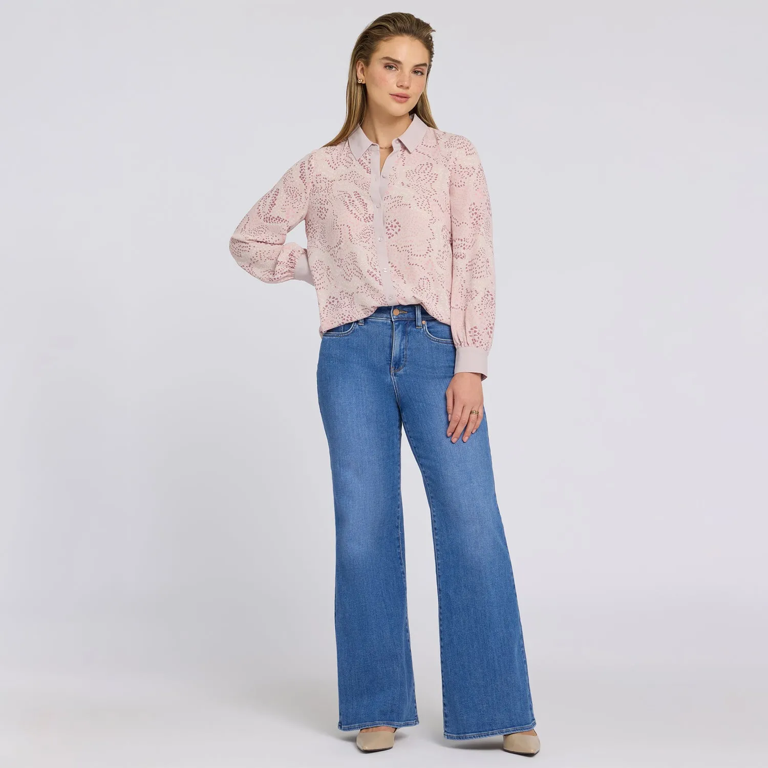 NYDJ Mia Palazzo Jeans Blue Paradise High Rise