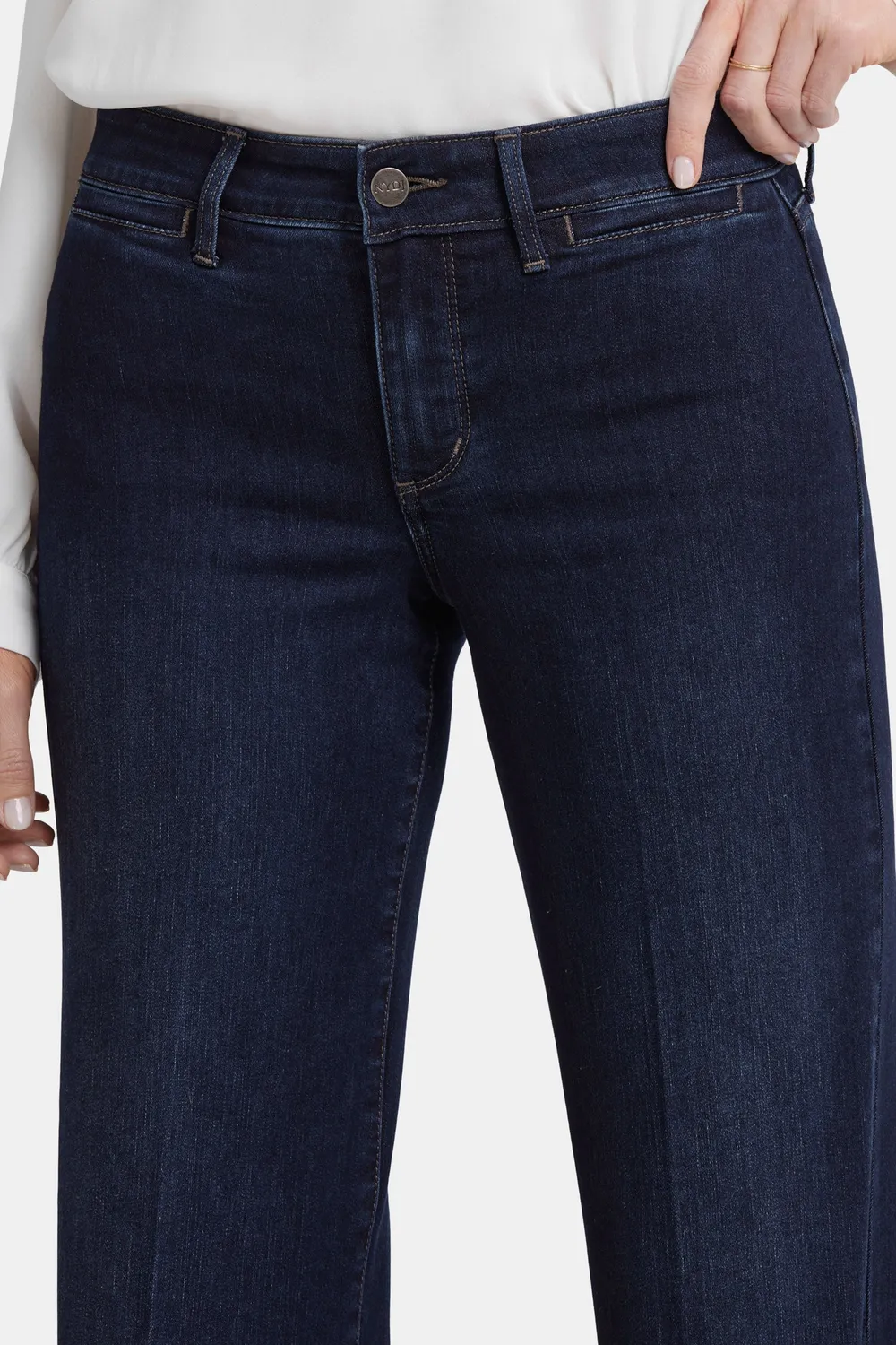NYDJ Teresa Trouser Jeans Burbank Wash weites Bein