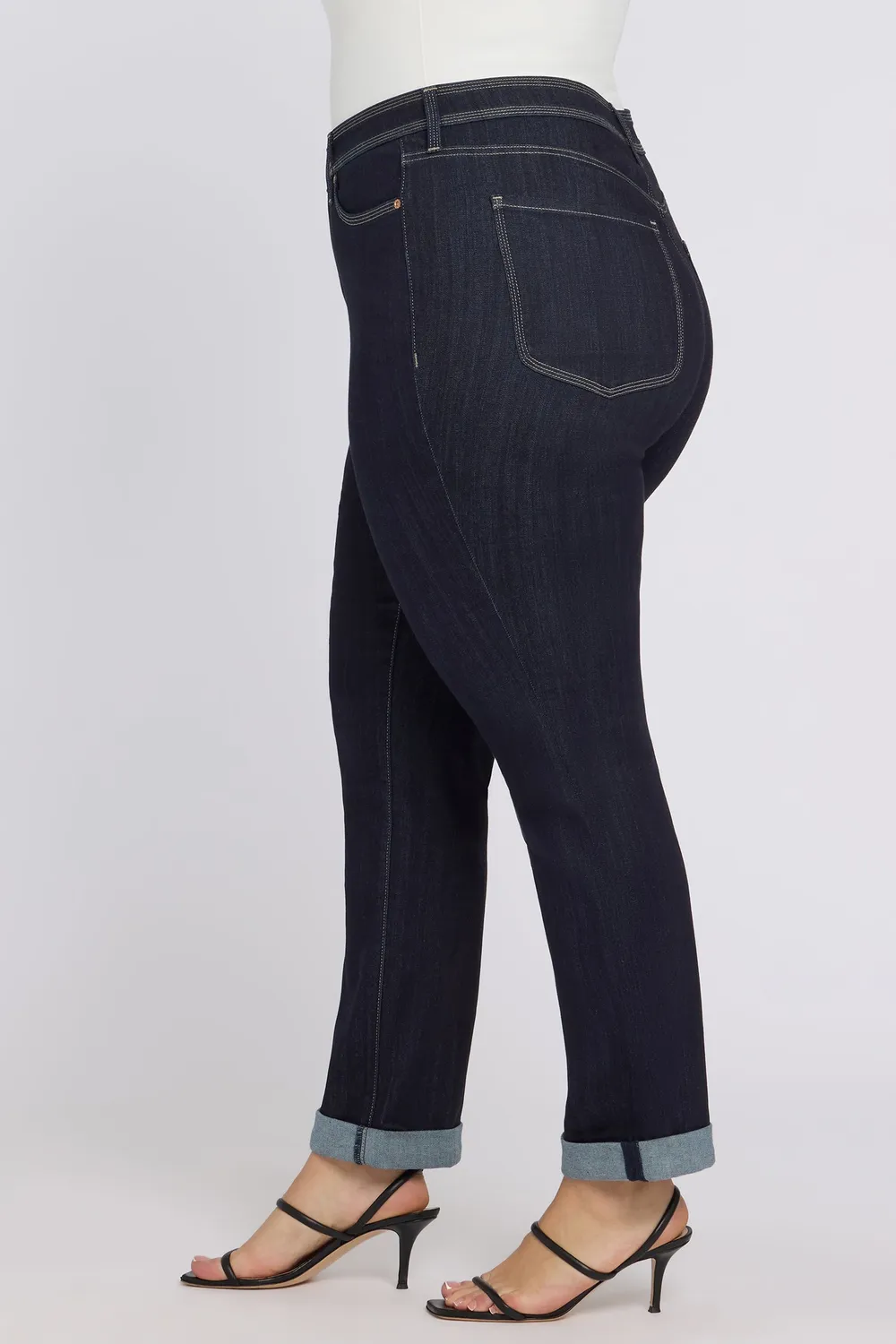 NYDJ Marilyn Straight Jeans Plus Morning Tides Indigo Stretch
