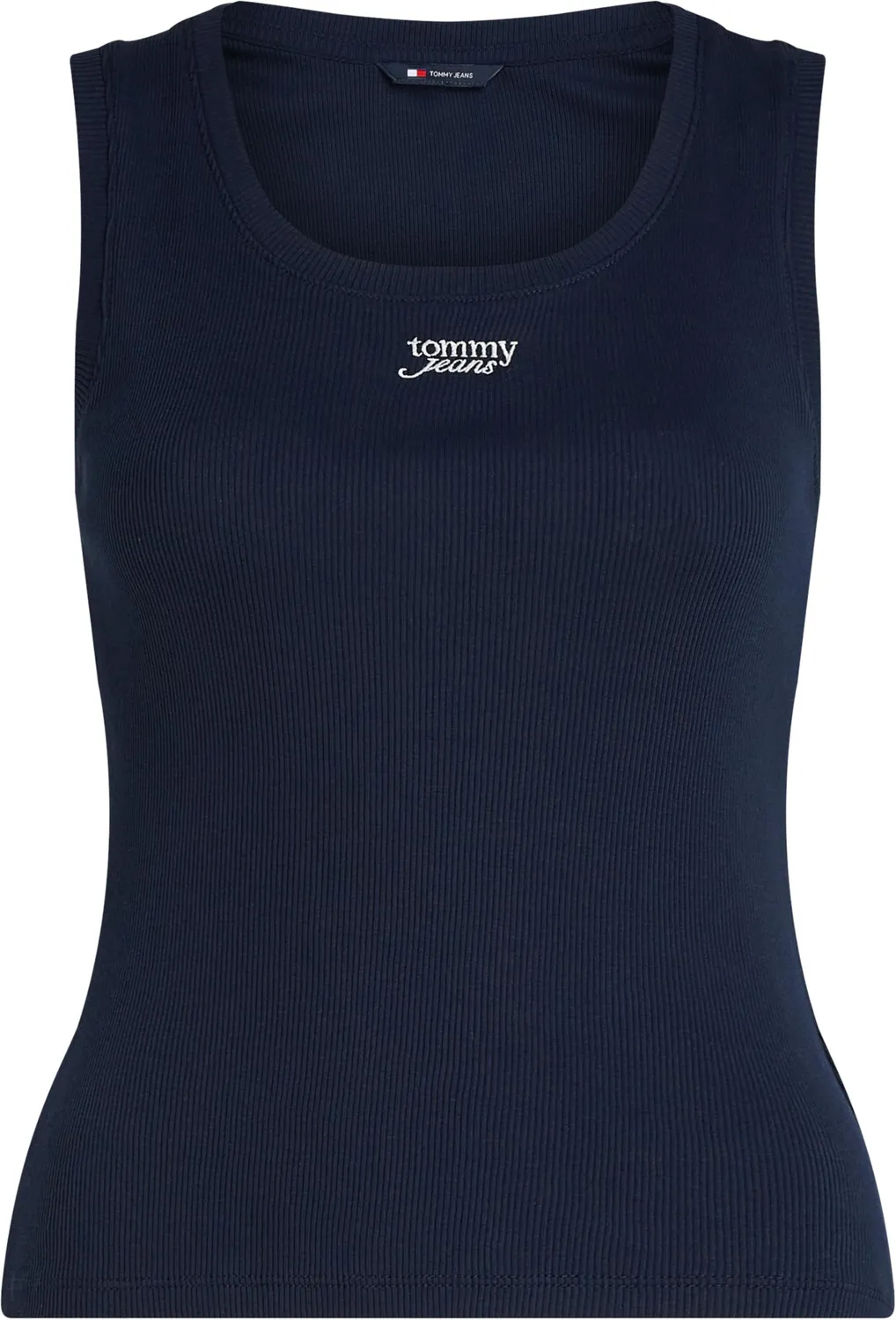 Tommy Jeans TJW Slim Script Rib Tank Top Ripp-Jersey