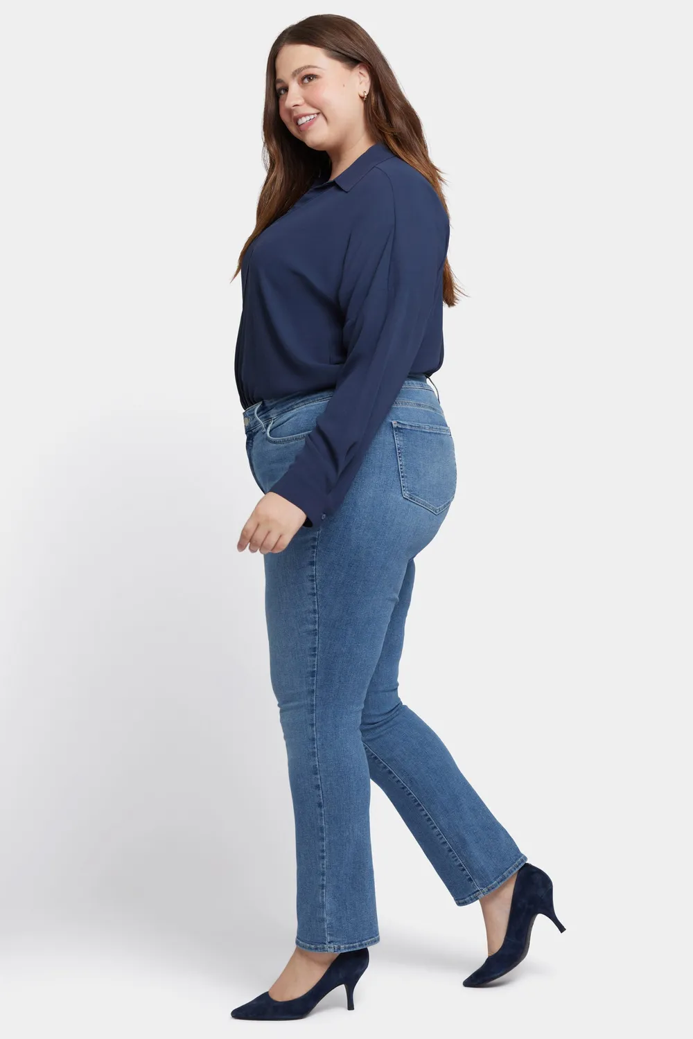 NYDJ Marilyn Straight Jeans Heyburn Plus Size Gerades Bein