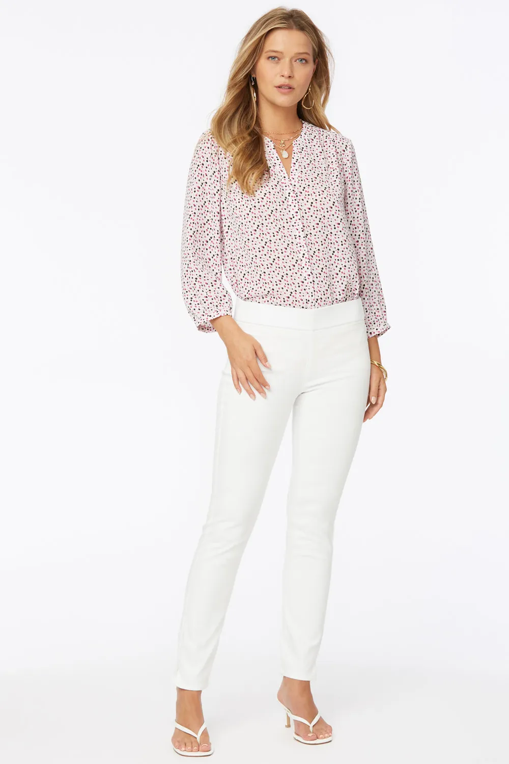 NYDJ Skinny Ankle Pull-On Jeans Optic White