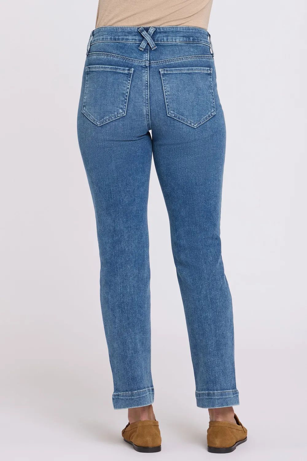 NYDJ Sheri Slim Straight Ankle Jeans Petite Breezy Palms