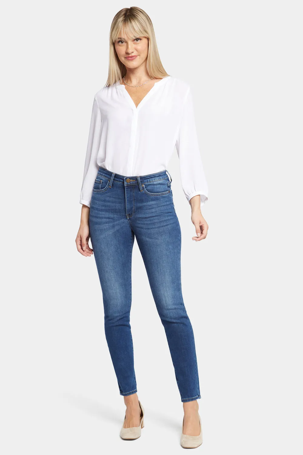 NYDJ Ami Skinny Presidio Jeans Blau High Rise