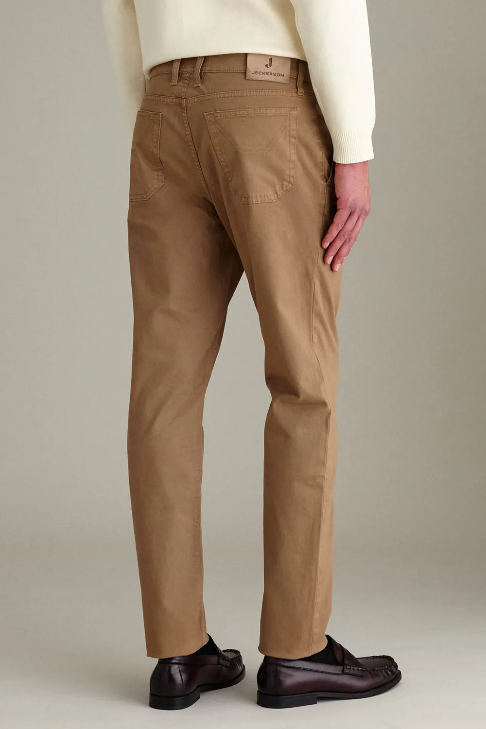 Jeckerson Julius Chino Slim Fit beige Baumwollsatin