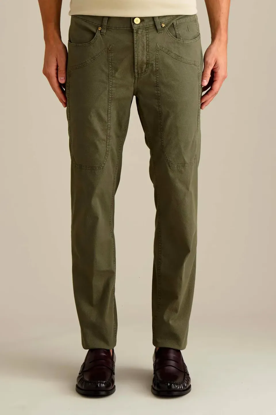 Jeckerson John Slim Fit Hose militärgrün Baumwolle