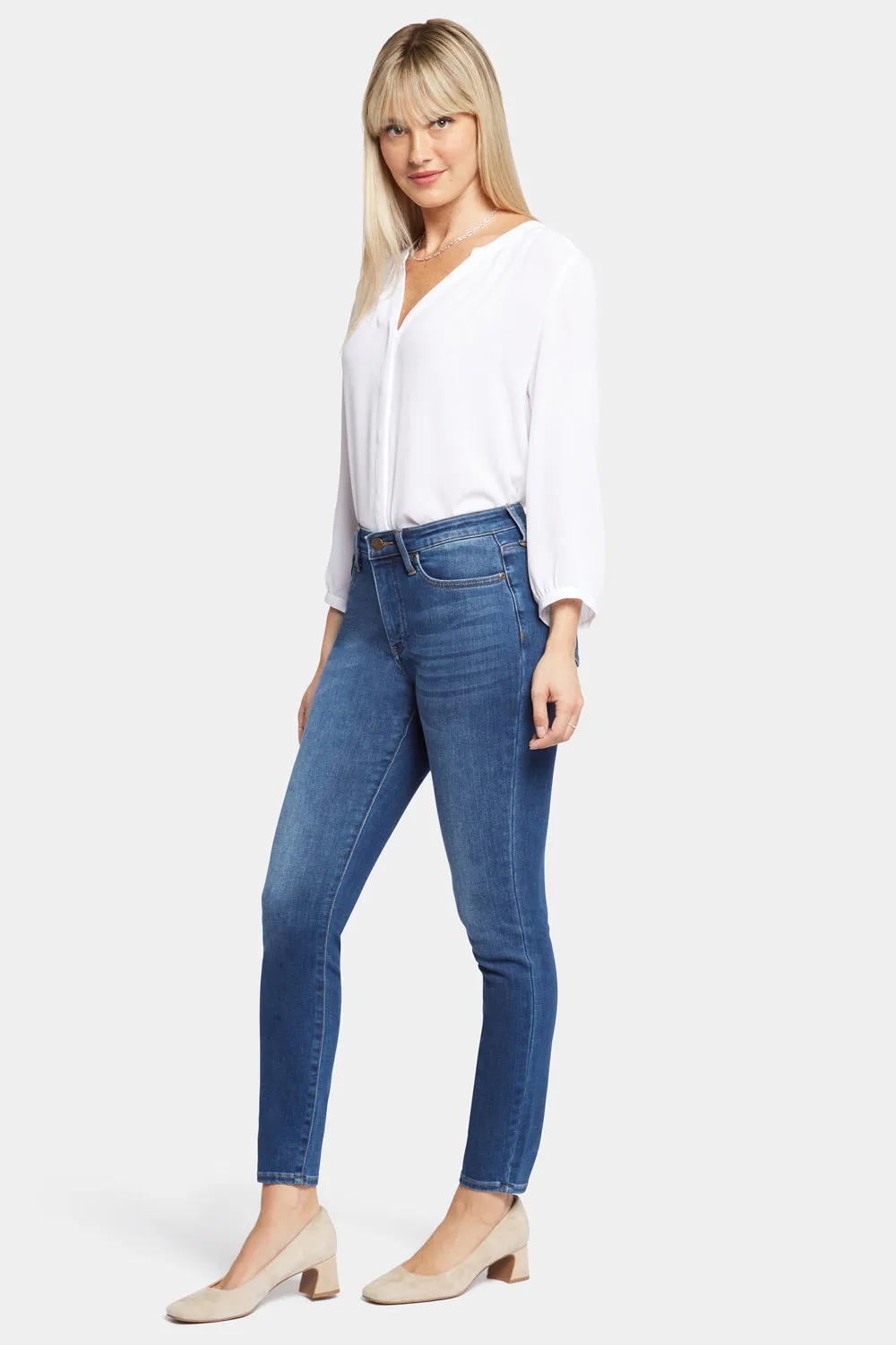 NYDJ Ami Skinny Presidio Jeans Blau High Rise