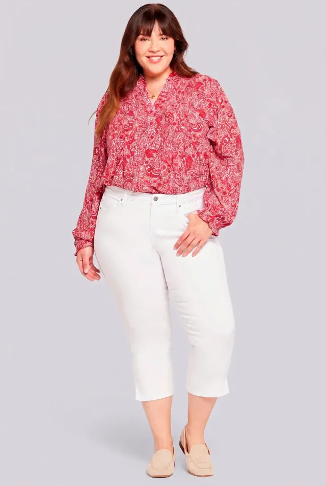 NYDJ Chloe Capri Jeans Optic White verkürzt Plus