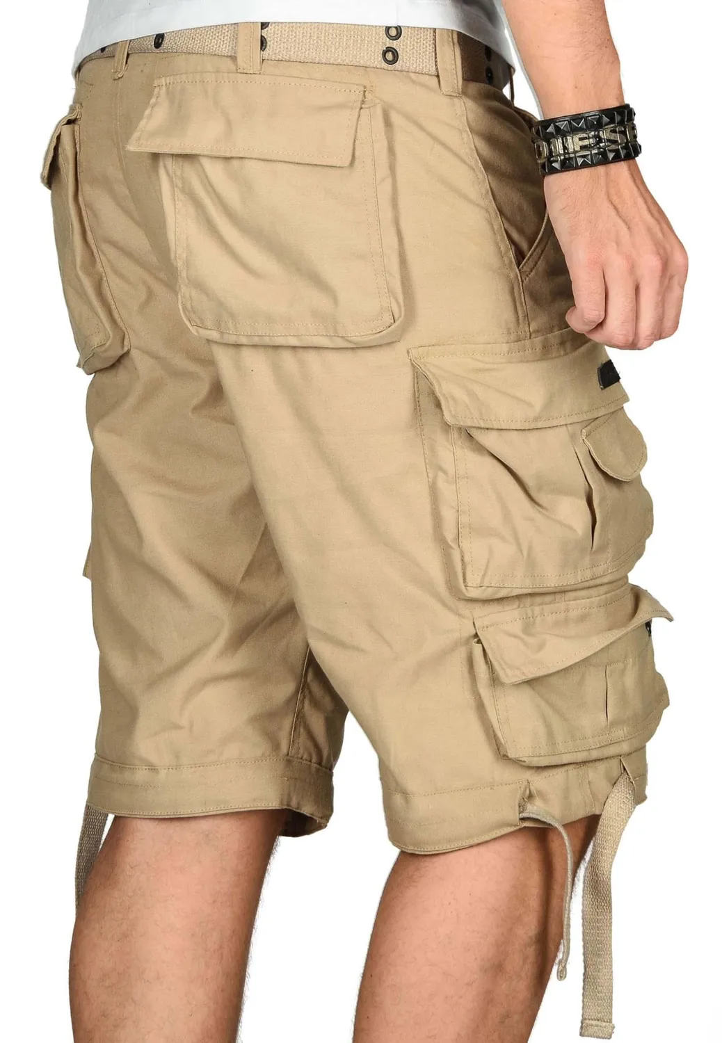 Alessandro Salvarini AS-079 Cargoshorts mit Gürtel Baumwolle