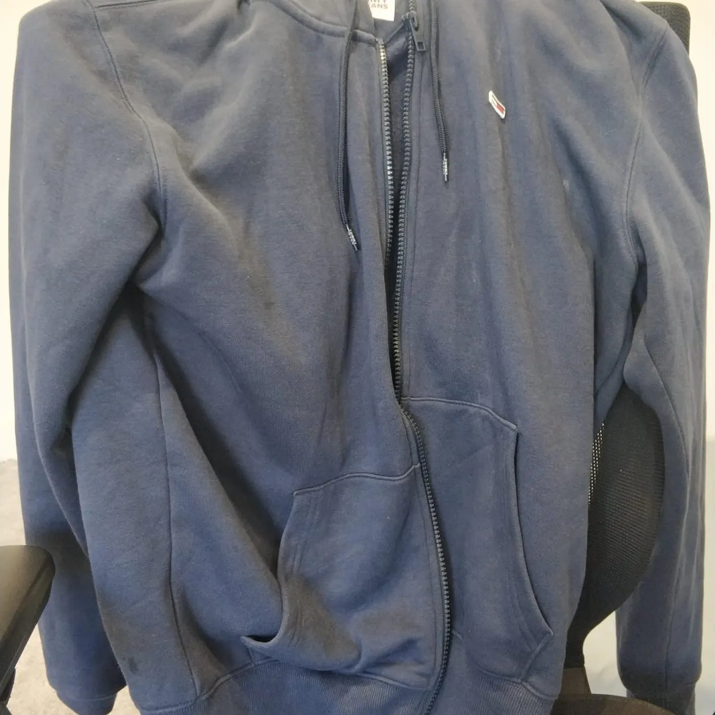 Tommy Jeans TJM Regular Zipper Hoodie grau Sweat
