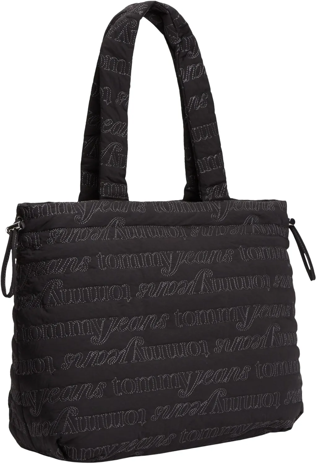 Tommy Jeans Icon Nylon Tote Gross Schwarz Nylon-Shopper