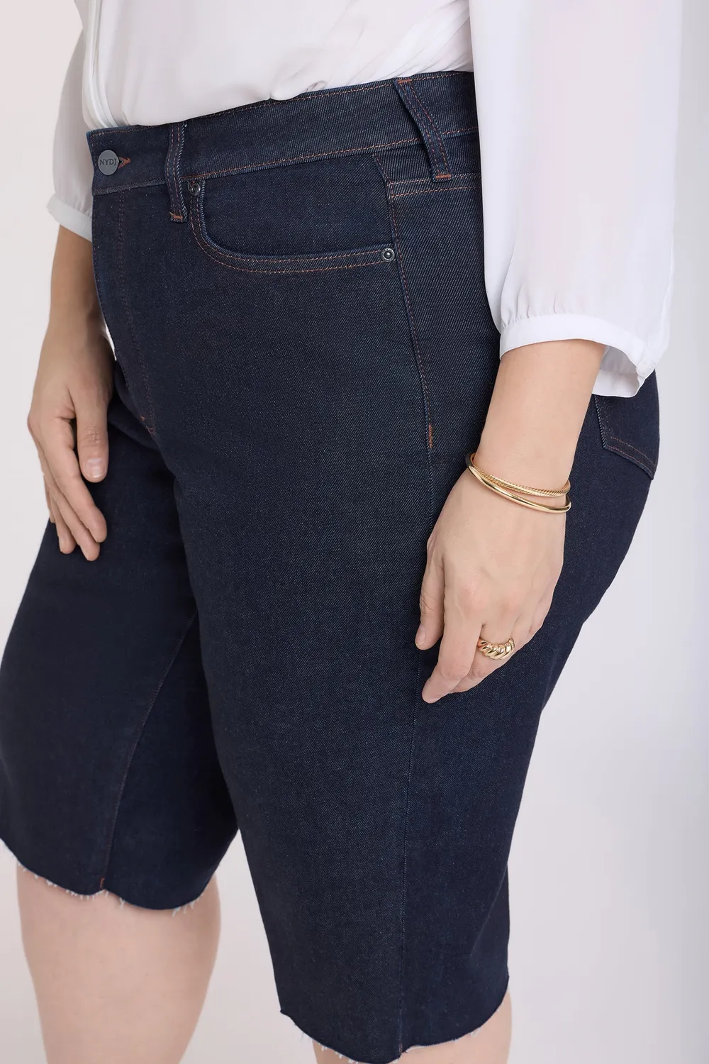 NYDJ Kristie Bermuda Shorts Plus Magical Dunkel
