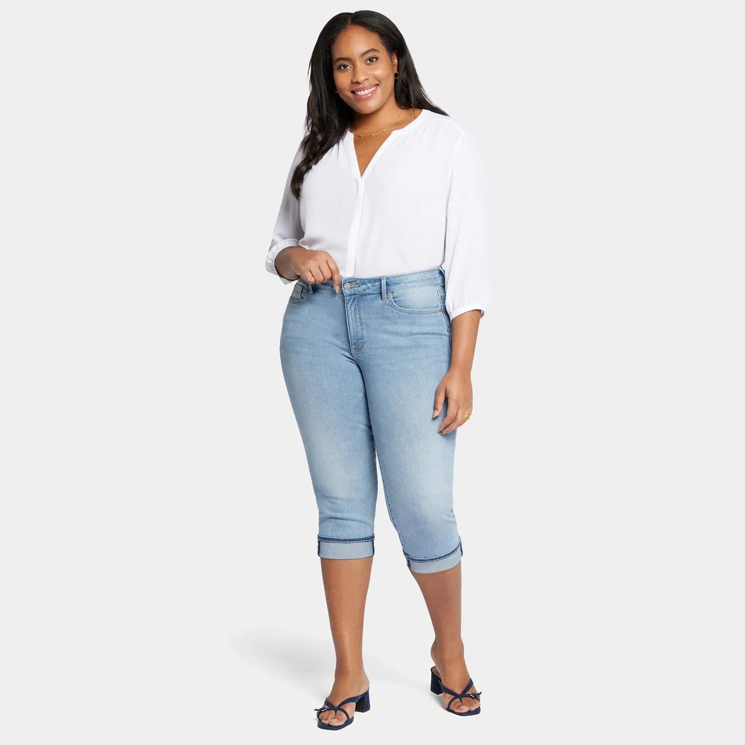 NYDJ Marilyn Straight Crop Plus Jeans Afterglow