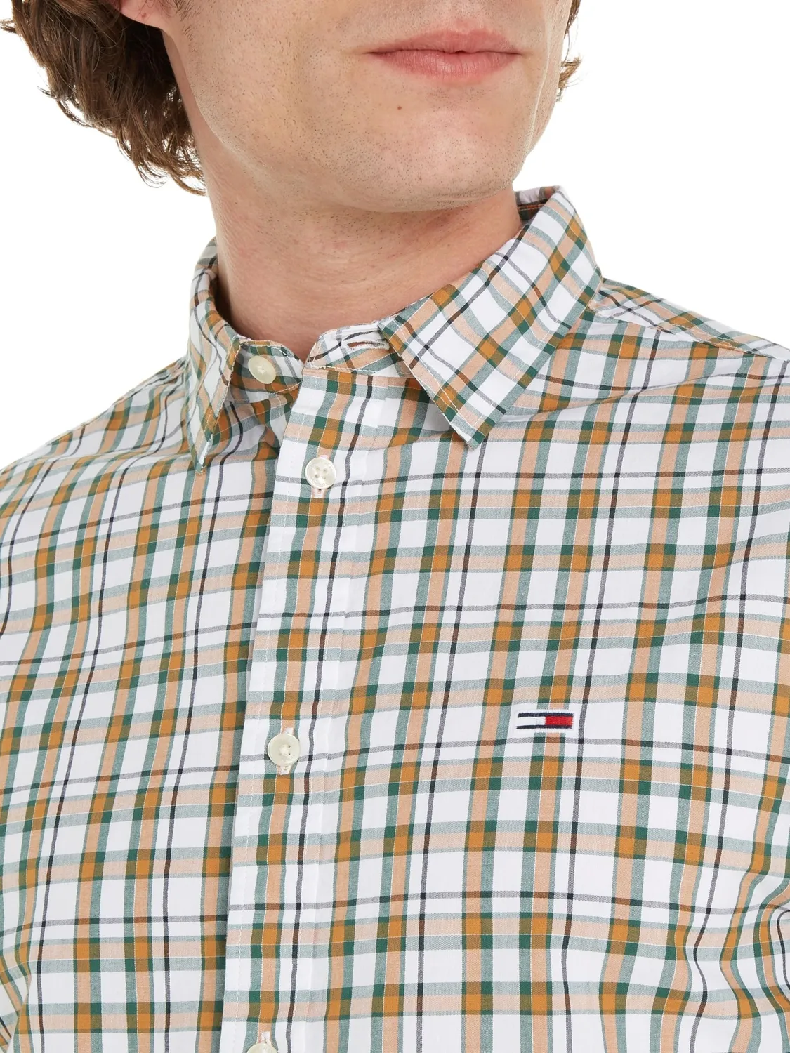 Tommy Jeans Freizeithemd Herren blau Langarm