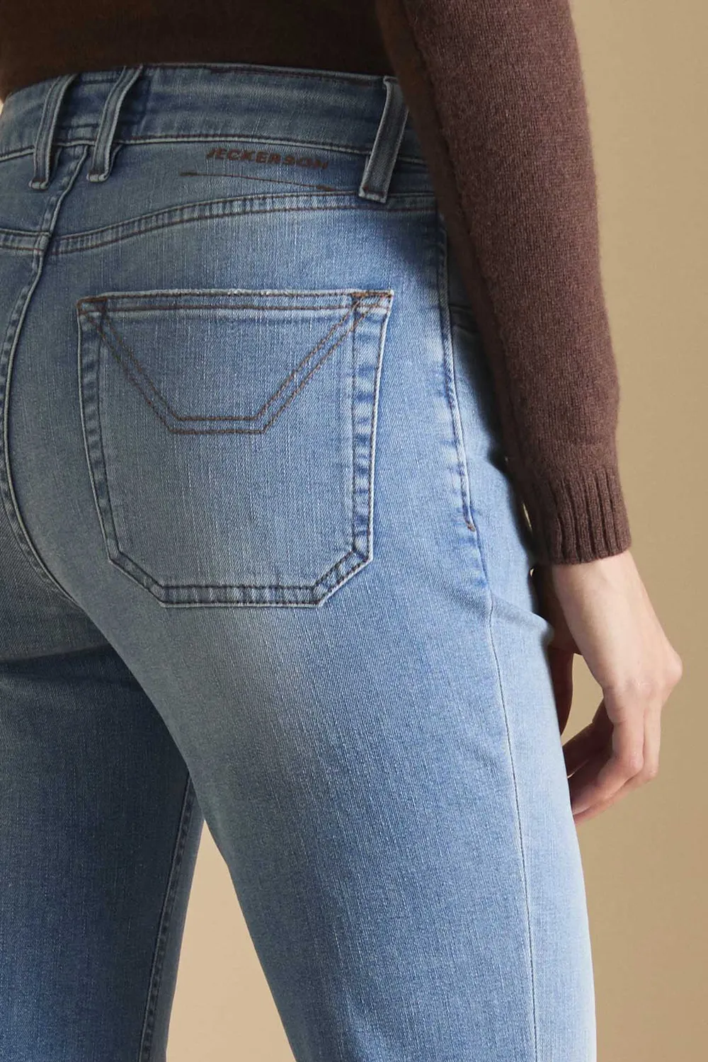 Jeckerson Janelle Jeans Damen Hellblau Flared Fit