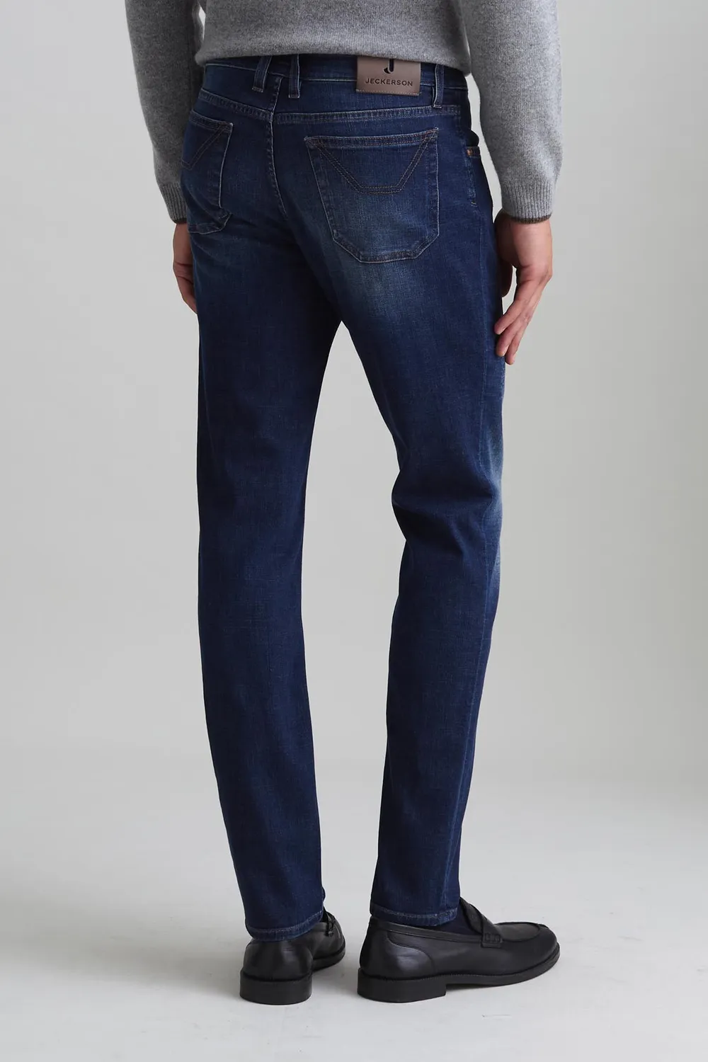 Jeckerson John Toppa Jeans Slim dunkelblau Stretch-Denim