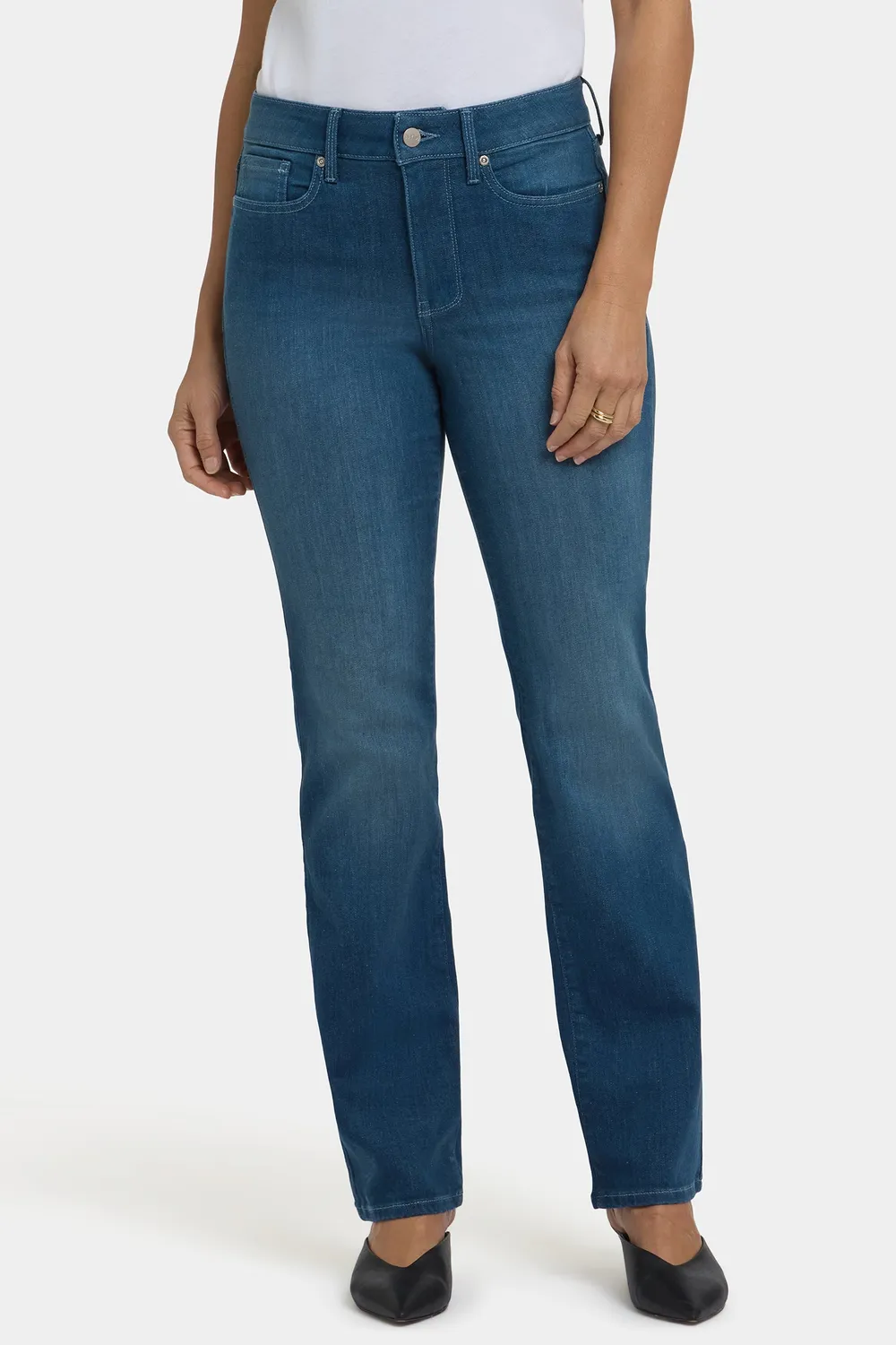 NYDJ Marilyn Straight Jeans Hugo Rain Dunkelblau