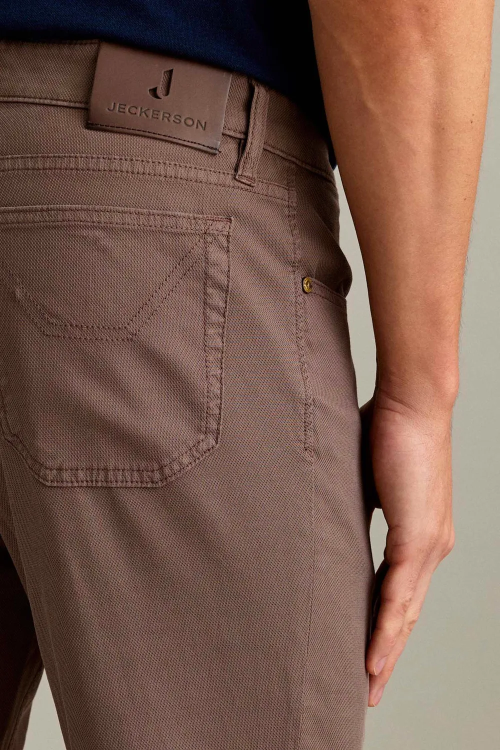 Jeckerson Jordan Slim Fit Hose schokobraun Baumwolle