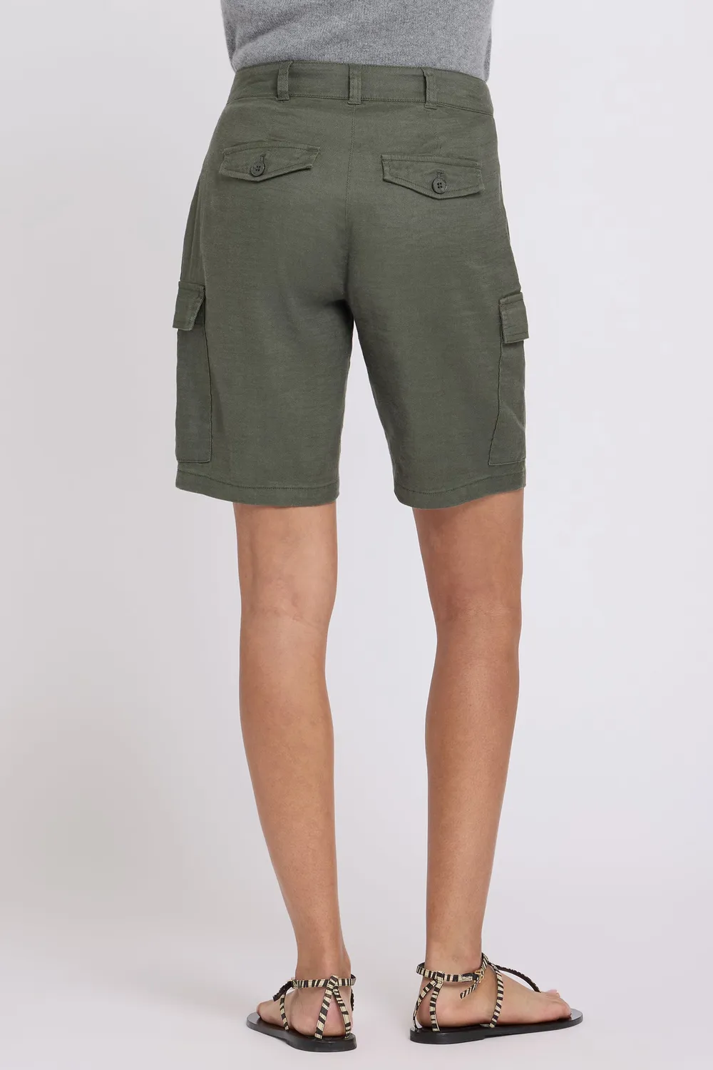 NYDJ Cargo Bermuda Shorts Desert Green High Rise