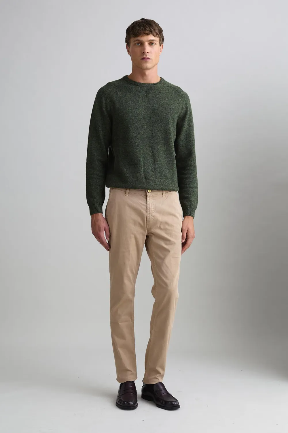 Jeckerson Julius Chino Slim Fit Beige Sand Gabardine