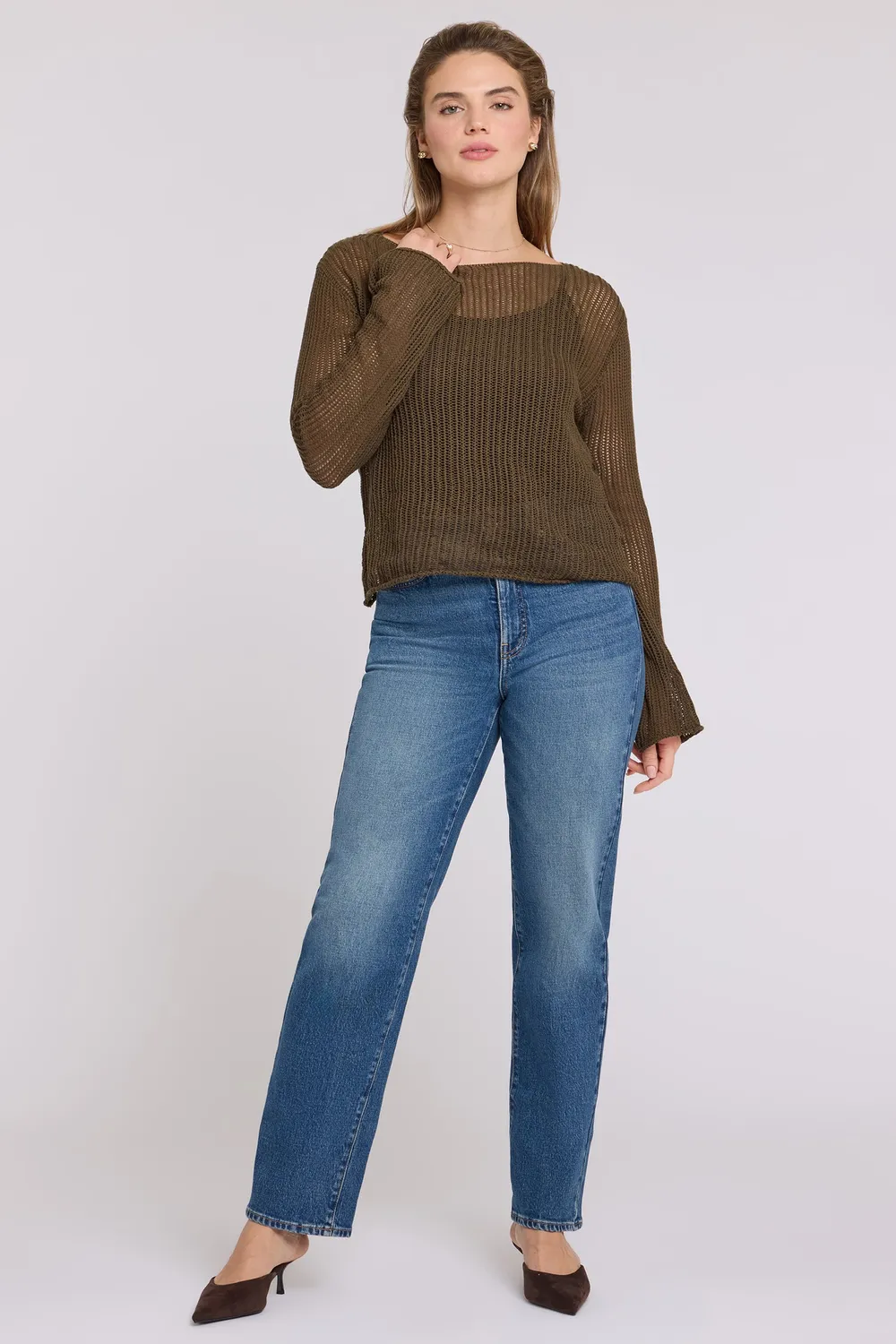 NYDJ Kasey Stovepipe Jeans Aster Dunkelblau