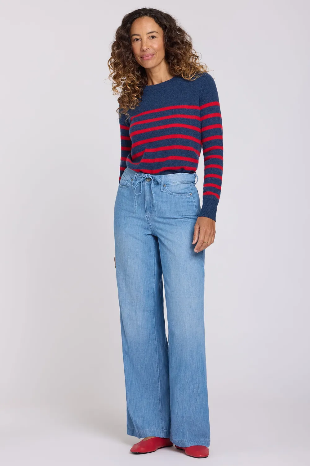 NYDJ Teresa Wide Leg Jeans Riviera Sky Hellblau