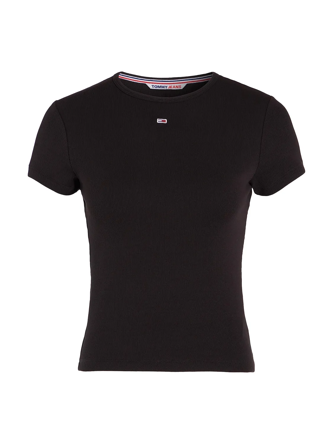 Tommy Jeans Essential Rib T-Shirt Damen M gerippt