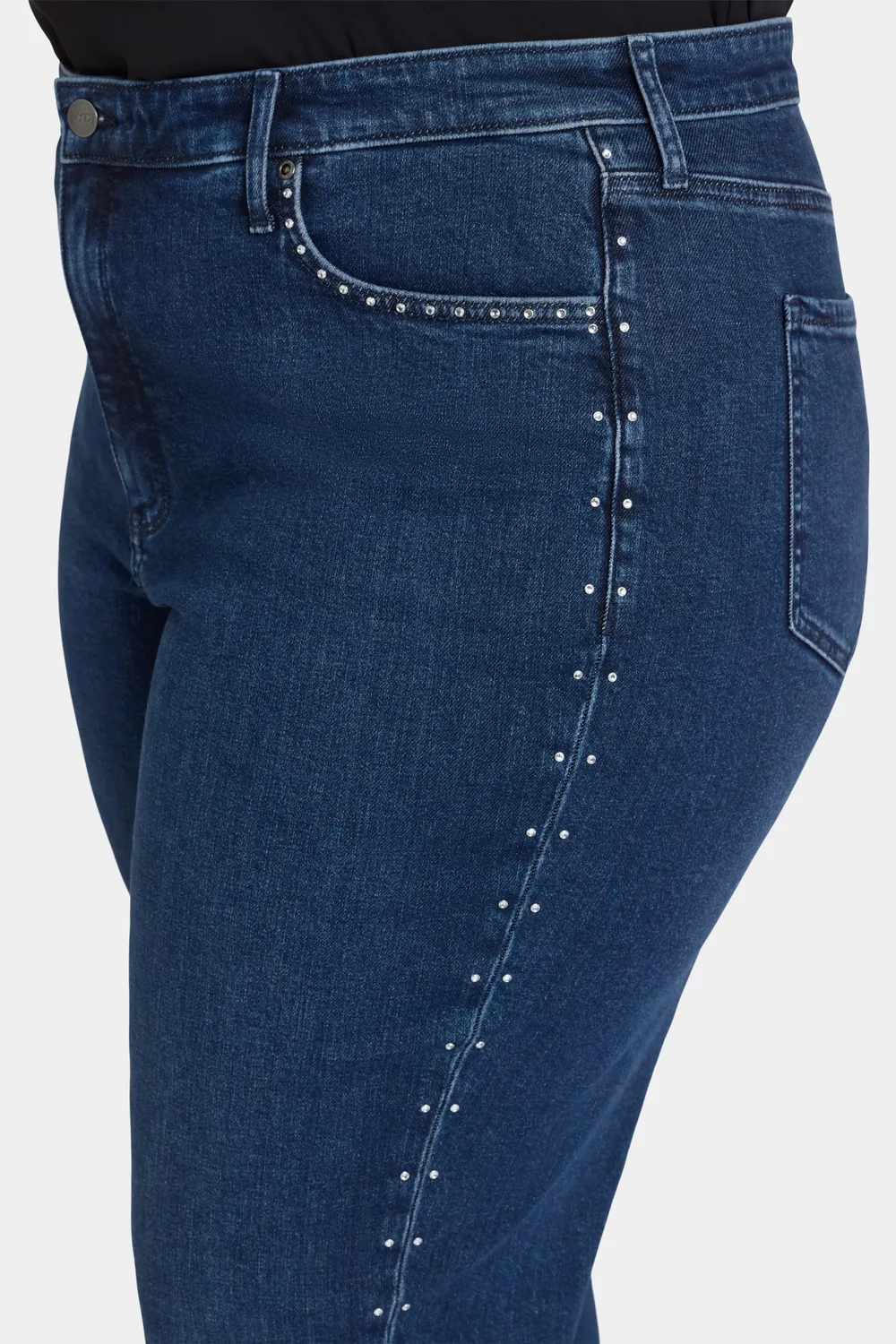 NYDJ Brooke Loose Straight Plus Jeans Louvre Sapphire