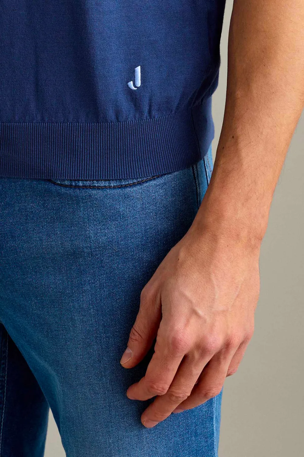 Jeckerson Polo Kurzarm Poloshirt hellblau Baumwolle