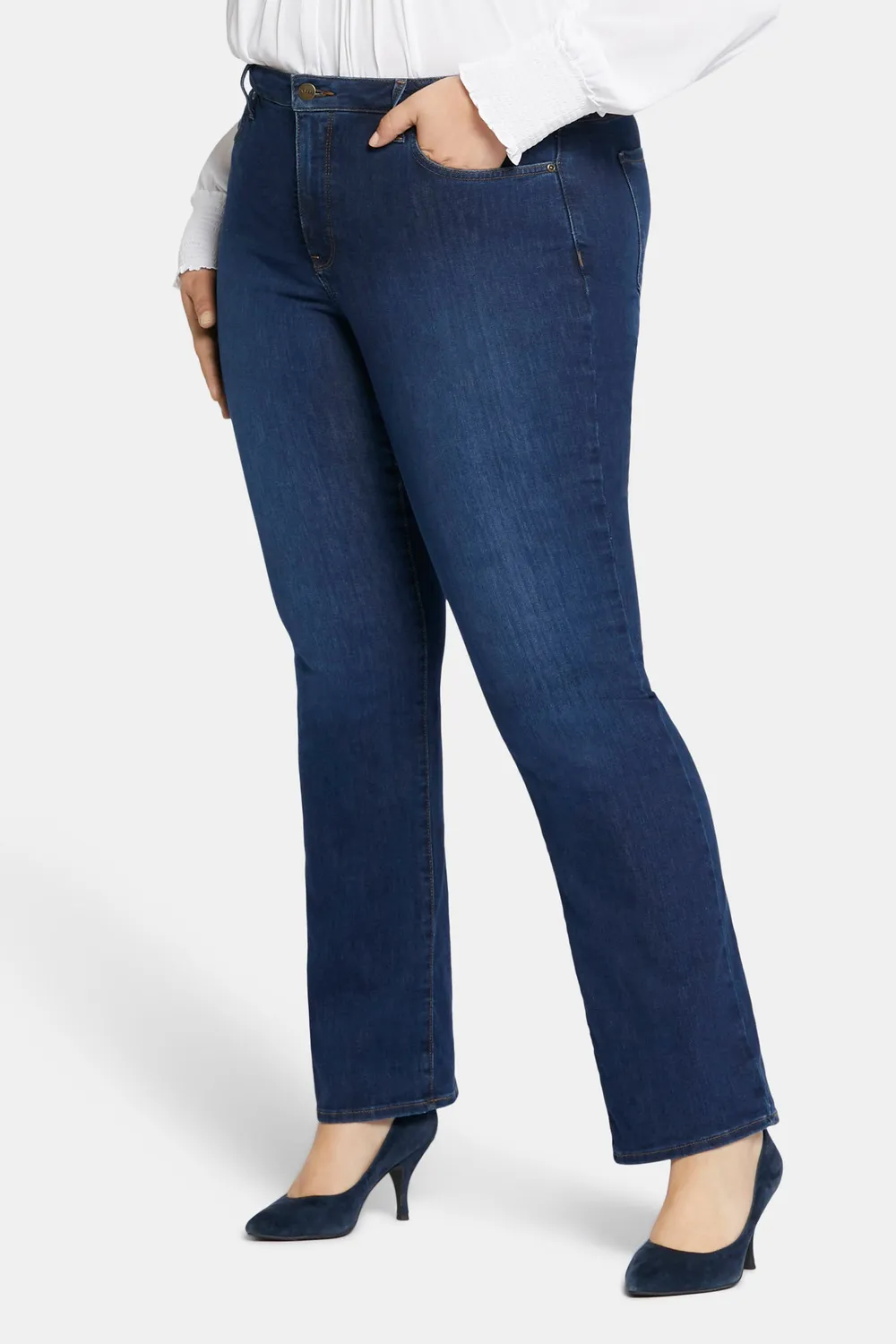 NYDJ Barbara Bootcut Jeans Plus Cooper blau