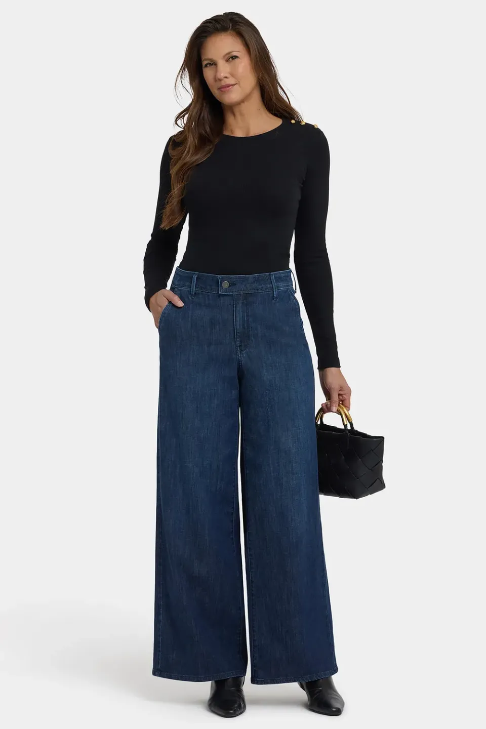 NYDJ Mona Wide Leg Trouser Petite Louvre Sapphire