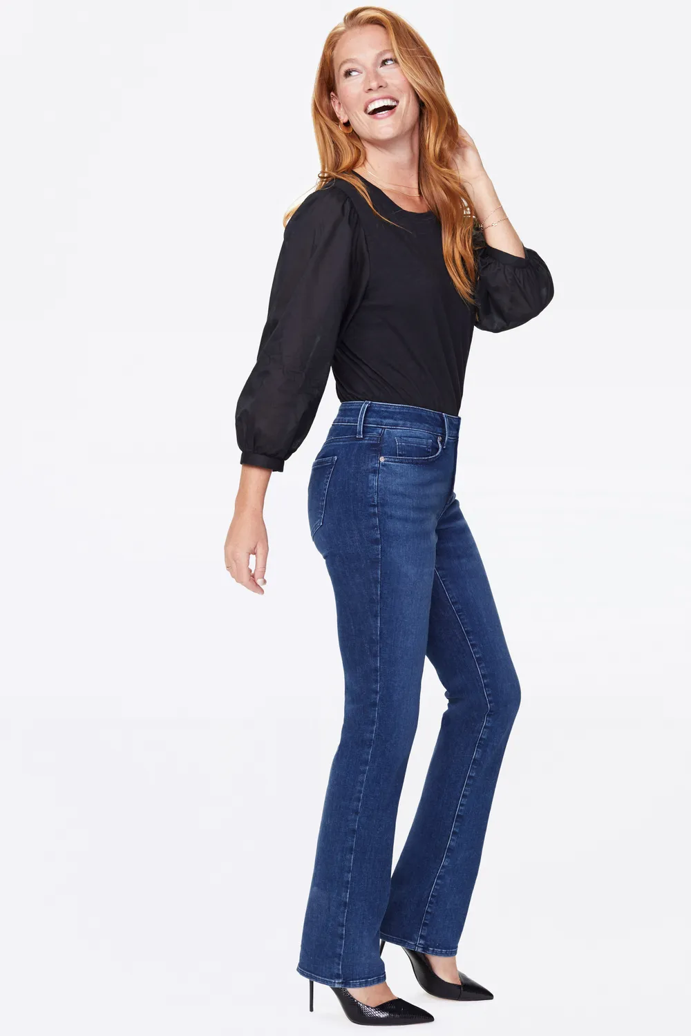NYDJ Marilyn Straight Jeans Habana gerade blau