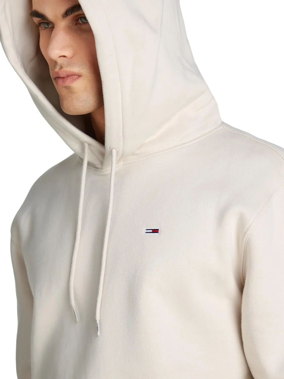 Tommy Jeans TJM Reg Flag Hoodie Beige XS Kapuzenpulli