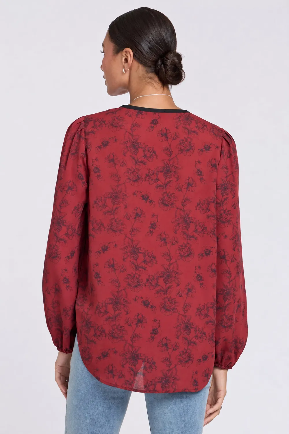 NYDJ Elsie Bluse Flora Botanica Georgette