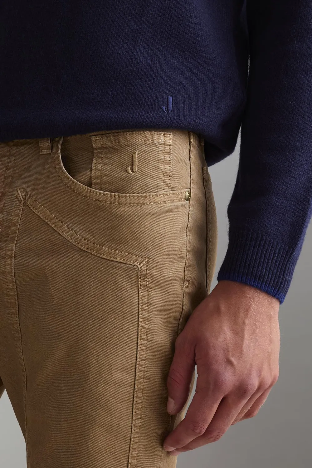 Jeckerson John Slim Fit Hose hellbraun Tencel