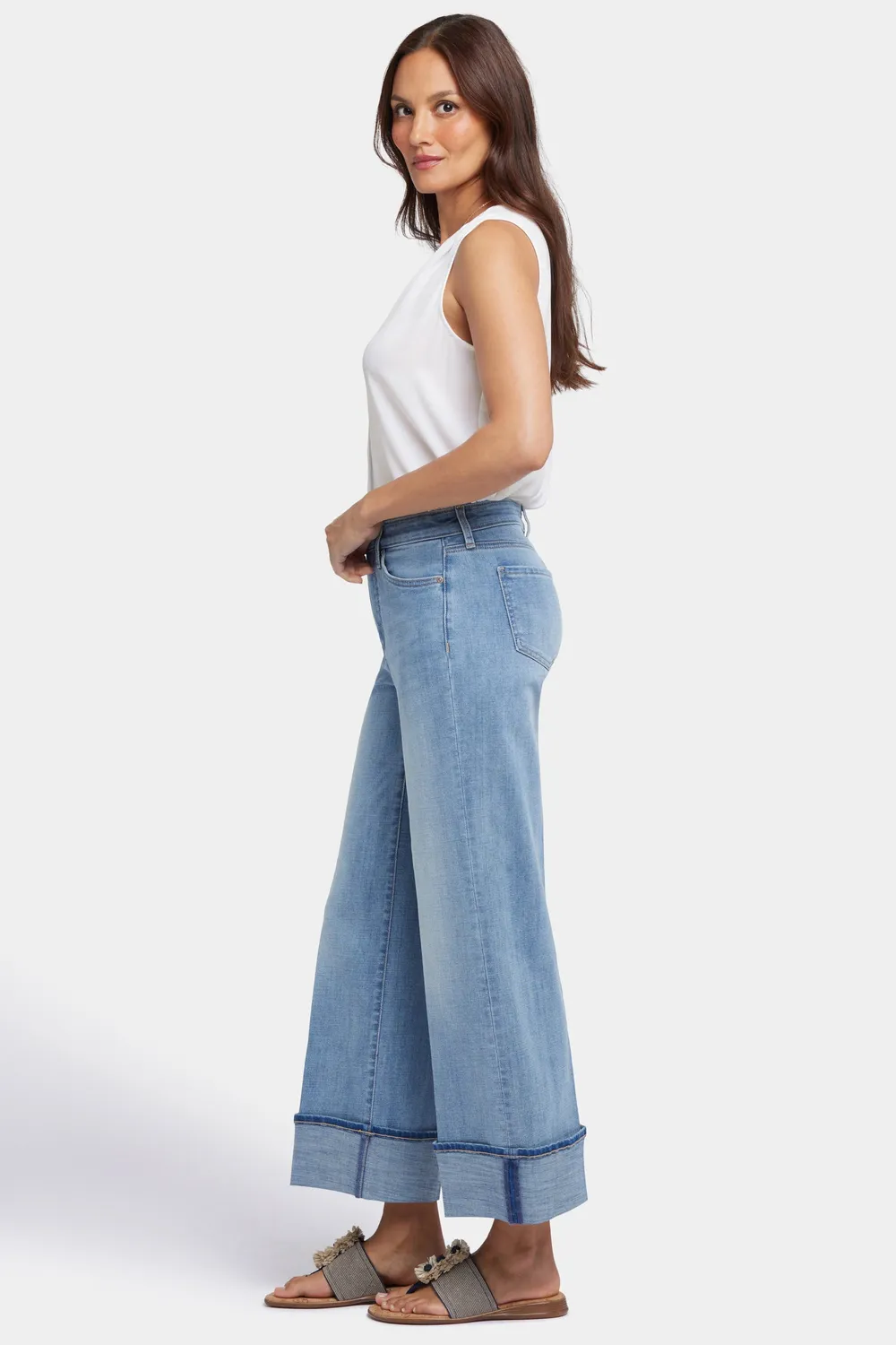 NYDJ Teresa Wide Leg Jeans Madison River blau