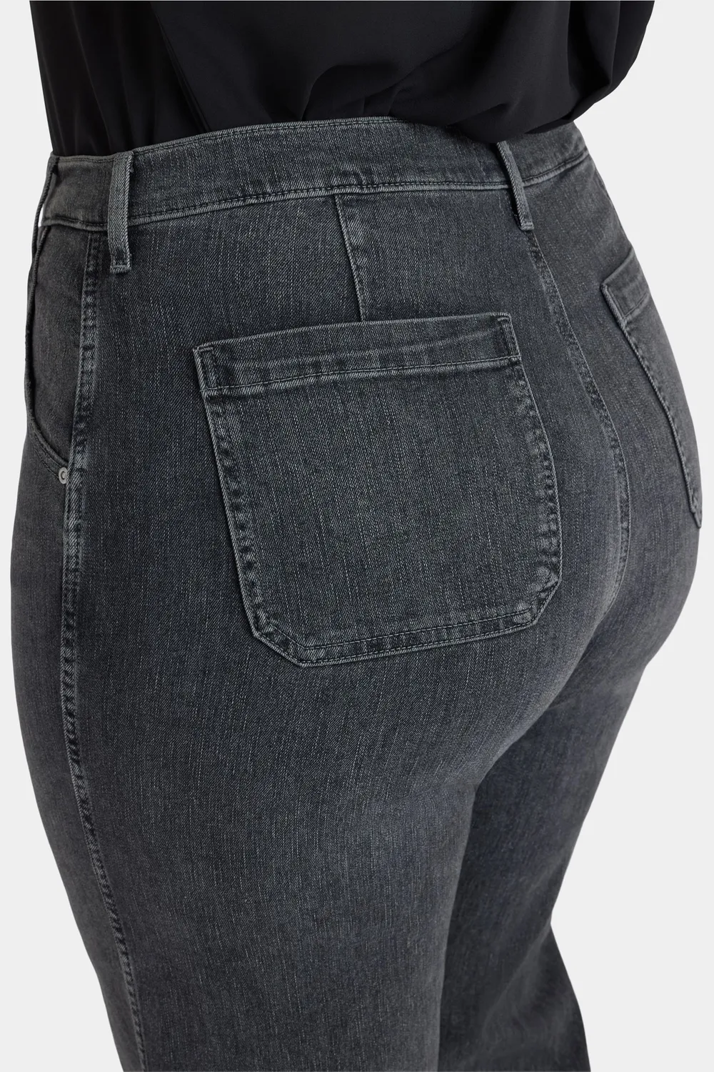 NYDJ Brooke Loose Straight Plus Jeans Vintage Noir