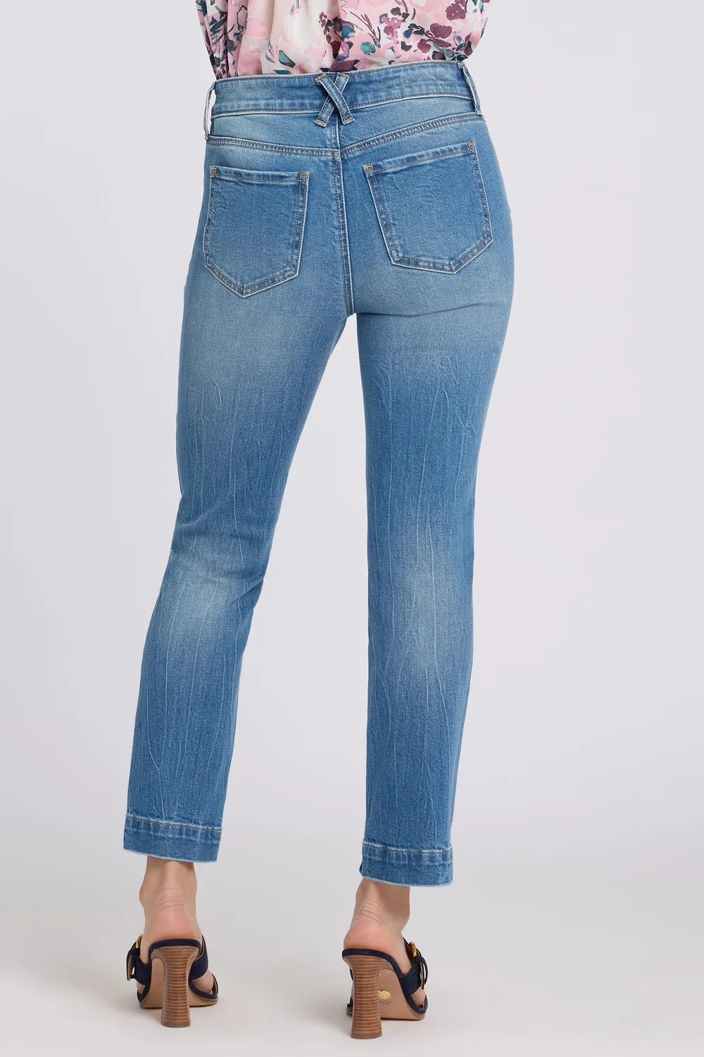 NYDJ Sheri Slim Straight Ankle Jeans Pacifica
