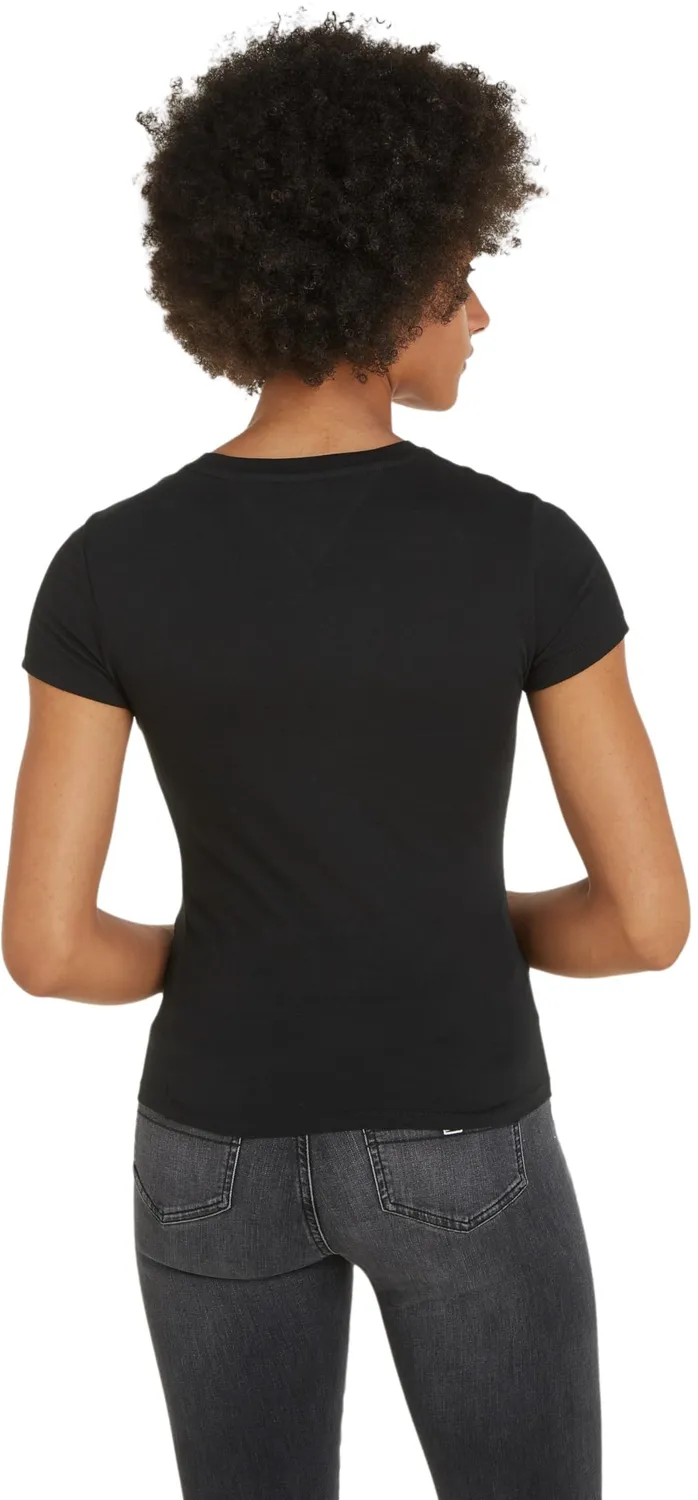 Tommy Jeans T-Shirt Damen Slim schwarz XXS Rundhals
