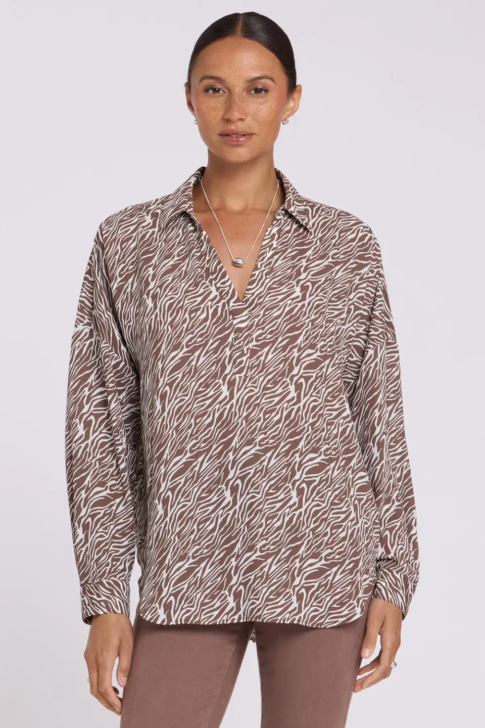 NYDJ Becky Bluse Zebra Java Georgette