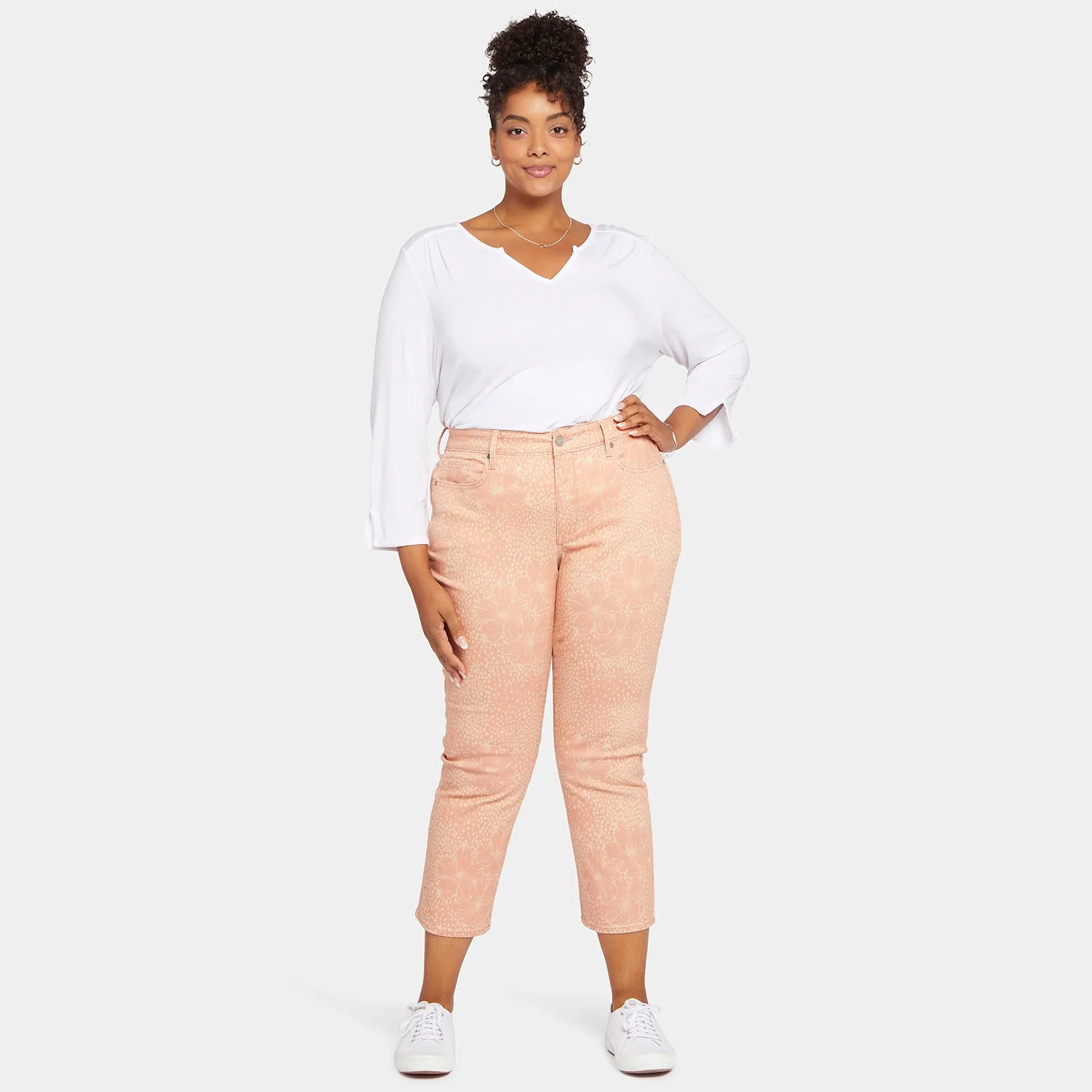 NYDJ Marilyn Straight Ankle Jeans Mirage Leopard