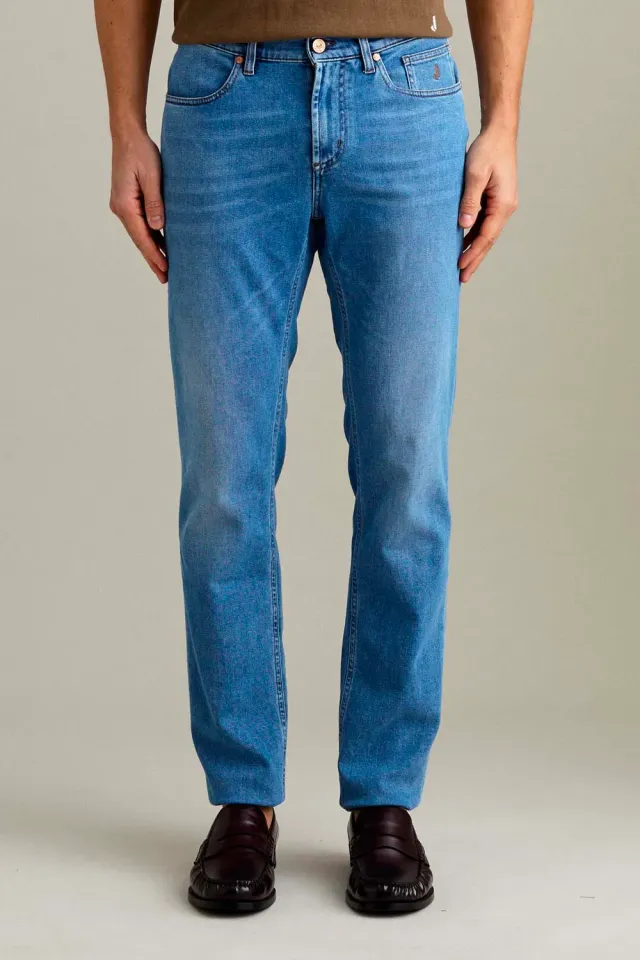 Jeckerson Jordan Slim Fit Jeans Hellblau Herren Denim