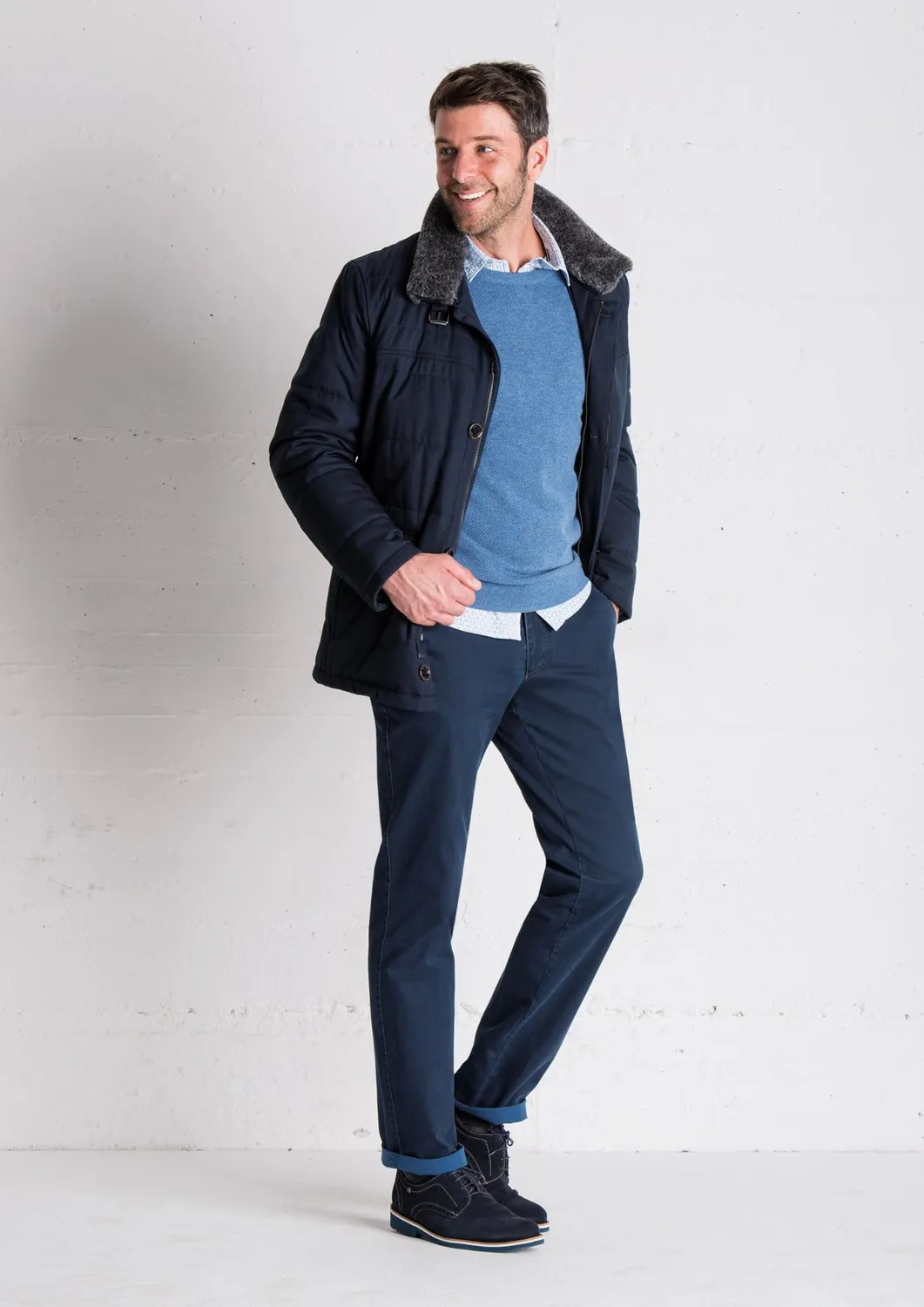 Aubi Mikrostruktur 526 Baumwollhose Herren Stretch